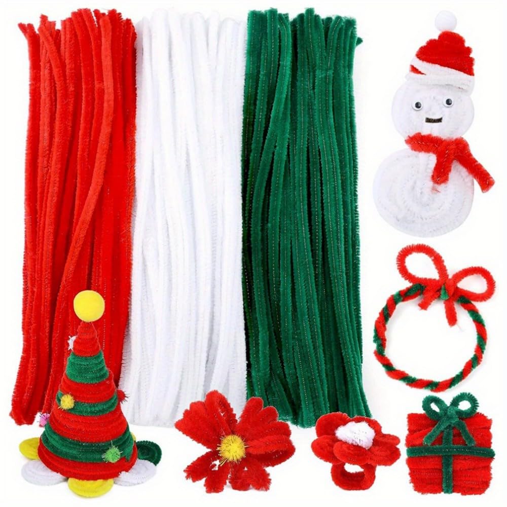 Art Craft New Year - 100-300 peças grossas de natal vermelho