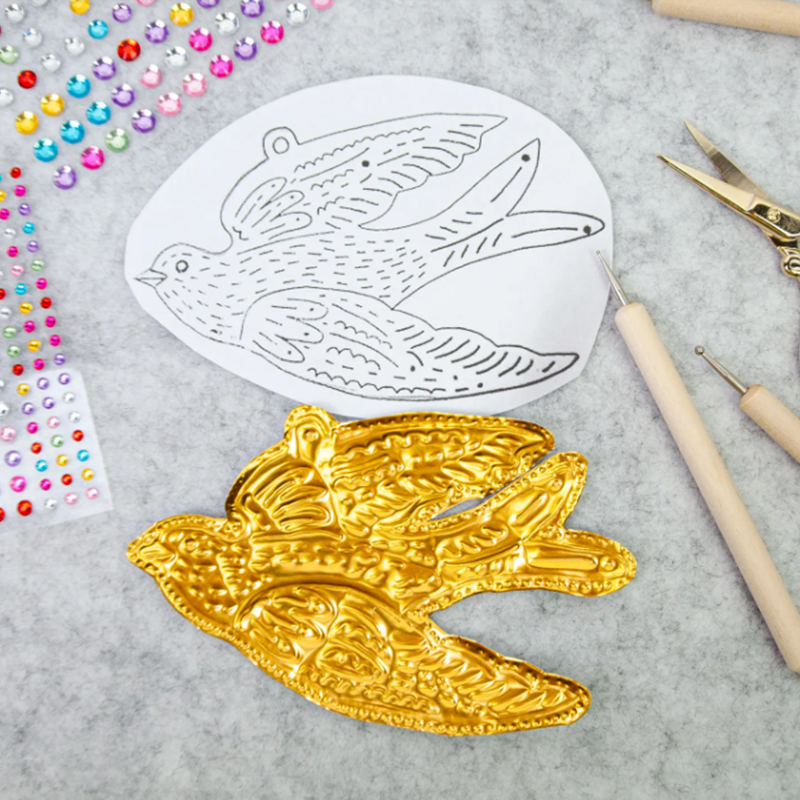 Diy folha de ouro arte alívio  - Art Craft With Paper avaliação e preço