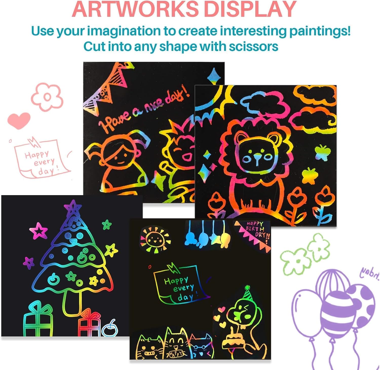 Papel de Raspar Arco-Íris para - Art Craft 4 Years Old avaliação e preço