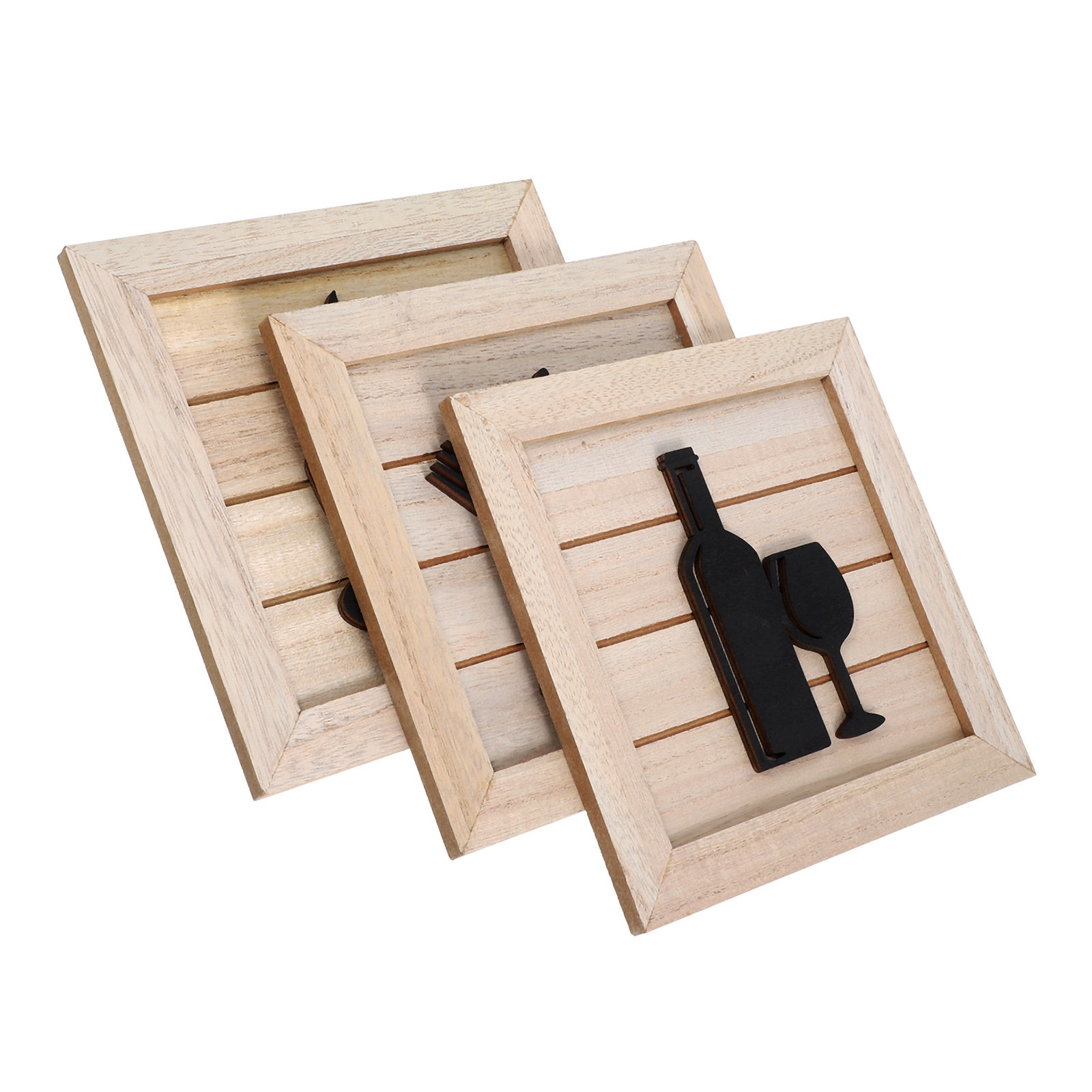 Conjunto de 3 Placas de Madeir - Art Craft Restaurant avaliação e preço