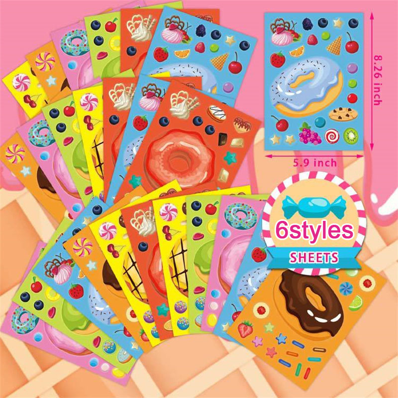 Faça um rosto donut adesivos p - Art Craft 4 Years Old avaliação e preço